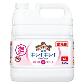 ライオン　キレイキレイ　薬用泡ハンドソープ　シトラスフルーティーの香り　4L　業務用