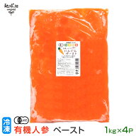 有機人参ペースト 1kg×4p 冷凍 鹿児島県産 宮崎県産 人参 国産 無農薬 無添加 野菜ペースト 離乳食 介護…