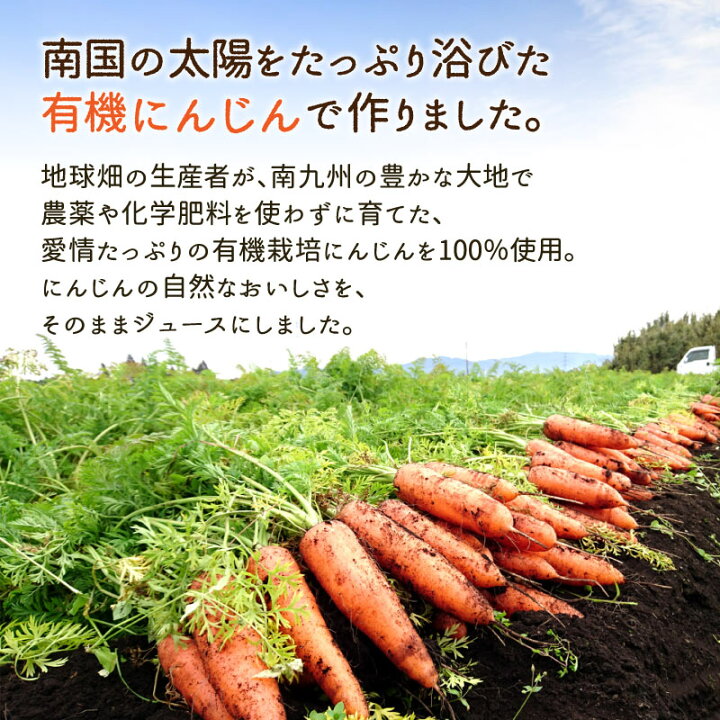 楽天市場 りんごにんじんジュース 1000ml 12本 送料無料 有機栽培 鹿児島県産 宮崎県産 ニンジン 人参ジュース 有機人参 無農薬 無添加 地球畑
