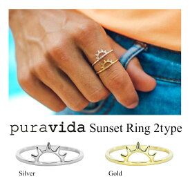 PuraVida プラヴィダ リング Sunset Ring Silver / Gold 指輪 シルバー ゴールド スターリングシルバー925 真鍮 ゴールドメッキコーティング レディース メンズ アクセサリ サーフィン ファッション