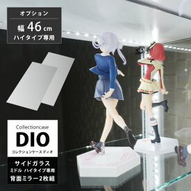 地球家具 コレクションラック DIO ディオ 側面ガラスタイプ専用 オプション品 背面ミラー 単品 （ 背面ミラーのみ） ( ハイタイプ用 )