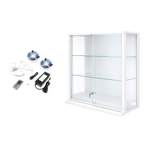 �n���Ƌ� �����˃R���N�V�����P�[�X �X�����X SLALIS �{��+LED���j�b�g�Z�b�g ���[�^�C�v ���ʃK���X ��90cm ����95cm ���s38cm �K���X�P�[�X �f�B�X�v���C���b�N �t�B�M���A �P�[�X (�z���C�g�A�u