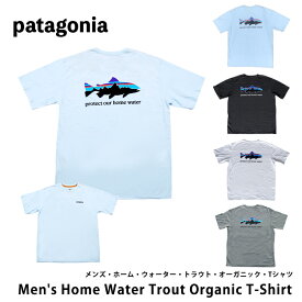 patagonia パタゴニア Tシャツ Men's Home Water Trout Organic T-Shirt メンズ・ホーム・ウォーター・トラウト・オーガニック・Tシャツ 37547 S M L XL カジュアル 半袖 クルーネック ロゴ ロゴT