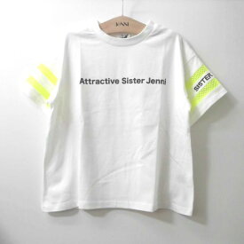 【SALE 50%OFF】SISTER JENNI sister jenniシスタージェニィ【2020夏】【トップス Tシャツ 半袖Tシャツ】袖ネオンメッシュカラフルロゴ半袖Tシャツ2102242 オフホワイト