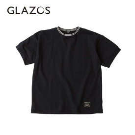 (SALE20％OFF)(22SS)GLAZOS（グラソス）カノコ・ドロップショルダーラインリブ半袖Tシャツ-2217【130cm〜170cm】【メール便OK】