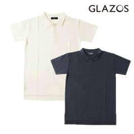 (22SS)GLAZOS（グラソス）カノコ・接触冷感ポロシャツ-2218【130cm〜170cm】【メール便OK】