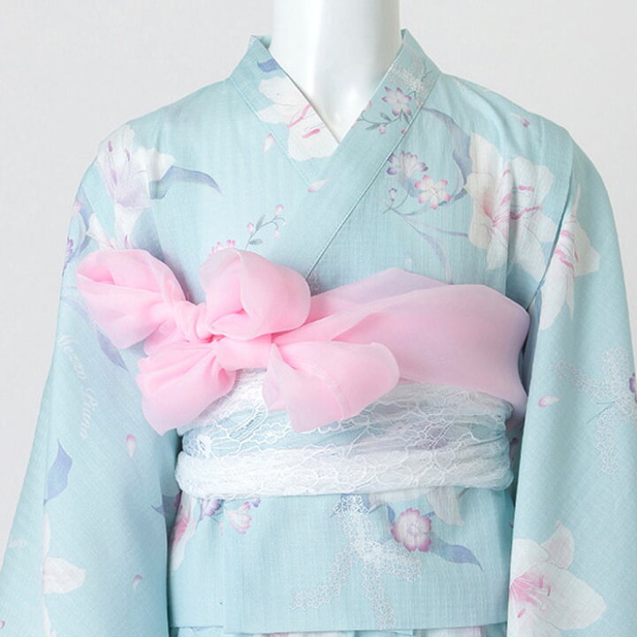 楽天市場】(30％OFF)(24ss) mezzo piano（メゾピアノ）百合柄 浴衣  