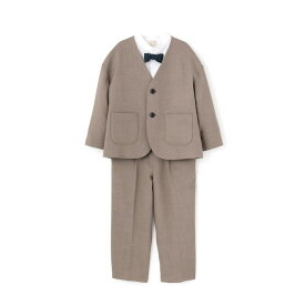 (10%OFF)(2026ss)petit main （プティマイン）【セミフォーマル】ノーカラーJK+ロングパンツセット-1603（120-130cm）(男児)【宅配便】