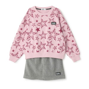 (10%OFF)(25aw)X-girl Stages(�G�b�N�X�K�[���X�e�[�W�X) �������g���[�i�[+�R�[�f�����C���X�J�[�g�Z�b�g-4309�y130-140cm�z�y��z�ցz