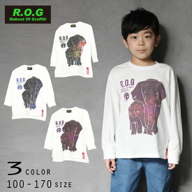 【20％OFFSALE】R.O.G Reboot(リブート)ゾウプリントビックロングTシャツ【メール便送料無料】 ROG