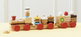おやつ列車byパティシエ　【エドインター】　木のおもちゃ　森のあそび道具シリーズ