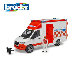 【安心の正規品】　ブルーダー　02676　MB救急車（フィギュア付き）【bruder】ベンツ　アンビュランス