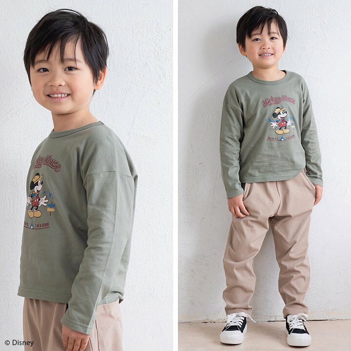 楽天市場 ゆうパケ送料無料 子供服 ミッキーマウス Tシャツ 長袖 ロンt キッズ ベビー ベビー服 ラグラン キャラクター 男の子 女の子 ユニ 綿100 ディズニー Disney レトロ カットソー 秋 秋服 ファッション 80 90 100 110 1 130cm M便 1 2 Chil2 楽天市場店