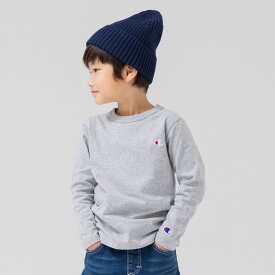 キッズ チャンピオン 長袖 Tシャツ champion ロンT 男の子 女の子 子供服 ベビー服 ロゴ 刺繍 トップス 秋服 ベーシック シンプル スポーツ 90 100 110 120 130cm [M便 1/2]