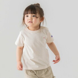 ゆうパケ送料無料 チャンピオン 半袖 Tシャツ キッズ champion ロゴ 子供服 ベビー服 男の子 女の子 ビッグシルエット 無地 刺繍 綿100％ 夏服 天竺 スポーツ 兄弟コーデ シンプル ベーシック トップス 80 90 100 110 120 130cm [M便 1/2]