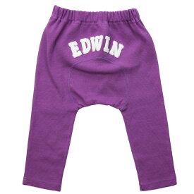 ゆうパケ送料無料 モンキーパンツ ズボン 子供服 EDWIN ベビー服 キッズ エドウィン ストレッチ 男の子 女の子 エドウイン ロゴ ニット ロングパンツ カラバリ お名前ネーム付 ブランド 保育園 通園 かわいい ボトムス 80 90 100cm [M便 1/1]