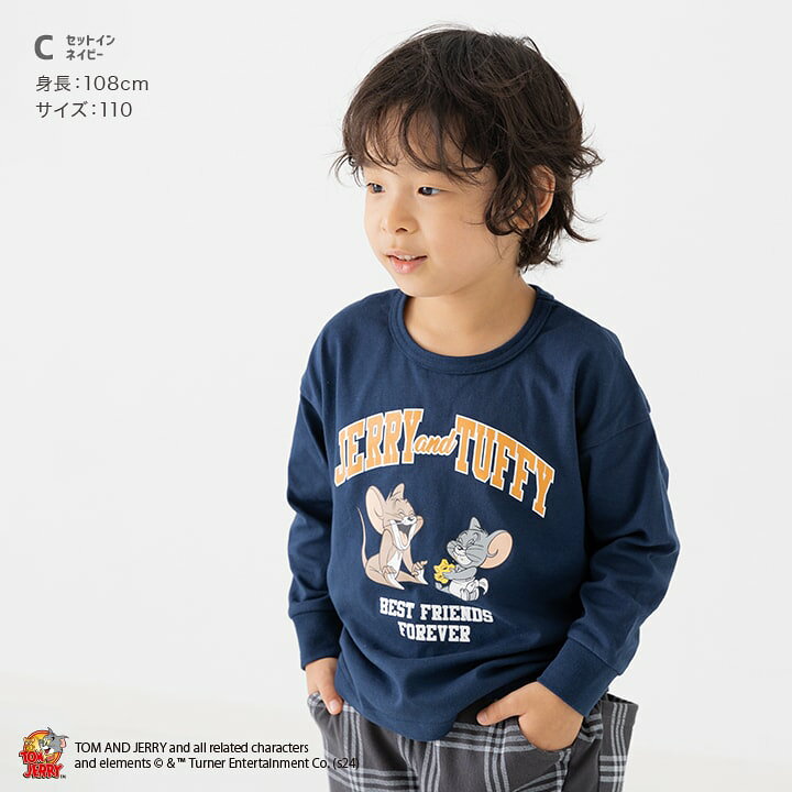 楽天市場】キッズ 長袖 Tシャツ トムとジェリー 子供服 ベビー服 