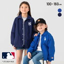 キッズ MLB コーチジャケット 子供服 ナイロン アウター ジャンパー 長袖 ドジャース ヤンキース メジャーリーグ ロゴ 男の子 女の子 羽織 野球 軽防寒 秋服 公式 グッズ 100 110 120 130 140 150 160cm [M便 1/1]