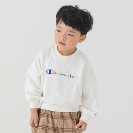 【在庫処分プライス】 チャンピオン トレーナー スウェット 子供服 キッズ ベビー服 長袖 ロゴ 裏毛 男の子 女の子 トップス champion 秋 80 90 100 110 120 130cm [M便 1/1]