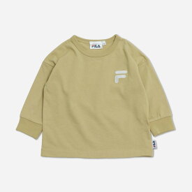 ゆうパケ送料無料 【在庫処分セール】 フィラ 長袖 ロンT 子供服 キッズ ベビー服 男の子 女の子 ロゴ FILA 袖リブ 春秋服 トップス 80 90 100 110 120 130cm [M便 1/2]