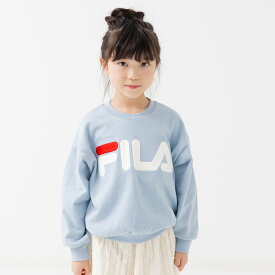 ゆうパケ送料無料 【在庫処分セール】 フィラ トレーナー 子供服 キッズ ベビー服 長袖 ロゴ FILA 男の子 女の子 トップス 裏毛 秋服 80 90 100 110 120 130cm [M便 1/1]