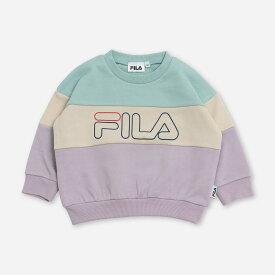 ゆうパケ送料無料 【在庫処分セール】 フィラ トレーナー 子供服 キッズ ベビー服 長袖 ロゴ FILA 男の子 女の子 トップス 裏毛 秋服 80 90 100 110 120 130cm [M便 1/1]