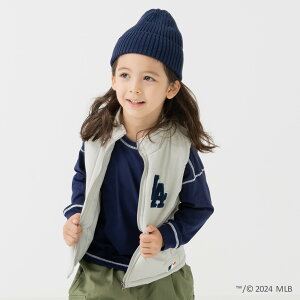 MLB キッズ ベスト 子供服 ベビー服 中綿 薄手 ロゴ 男の子 女の子 アウター 野球 メジャーリーグ ドジャース ヤンキース レッドソックス 秋冬服 100 110 120 130 140 150 160cm