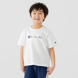 チャンピオン 半袖 Tシャツ 子供服 キッズ ベビー服 champion 男の子 女の子 天竺 トップス ロゴ カラフル ワッペン 夏服 80 90 100 110 120 130cm [M便 1/2]