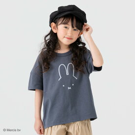 キッズ ミッフィー 半袖 Tシャツ 子供服 ベビー服 ワイド 女の子 天竺 トップス 綿100％ キャラクター イラスト miffy 夏服 グッズ かわいい 80 90 100 110 120 130 140cm [M便 1/2]