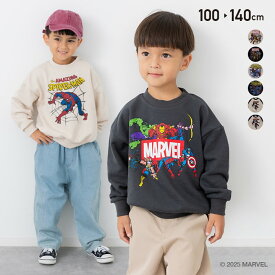 マーベル トレーナー 子供服 キッズ 長袖 スウェット 裏毛 ラグラン 男の子 キャラクター トップス アベンジャーズ スパイダーマン MARVEL 秋冬服 100 110 120 130 140cm [M便 1/1]