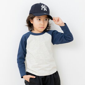 ゆうパケ送料無料 キッズ ラグラン 長袖Tシャツ 綿100％ ロンT 無地 子供服 ベビー服 男の子 女の子 天竺 トップス 配色 秋服 シンプル ベーシック 80 90 100 110 120 130 140 150 160cm [M便 1/2]