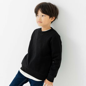 ゆうパケ送料無料 トレーナー キッズ 無地 綿100% 子供服 男の子 女の子 ユニ ベビー服 コットン 長袖 スウェット 裏毛 白 黒 春 秋 冬 長そで シンプル 通園 通学 小学生 80 90 100 110 120 130 140 150 160cm [M便 1/1]