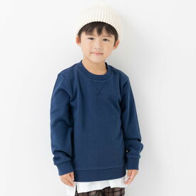 ゆうパケ送料無料 トレーナー キッズ 無地 綿100% 子供服 男の子 女の子 ユニ ベビー服 コットン 長袖 スウェット 裏毛 白 黒 春 秋 冬 長そで シンプル 通園 通学 小学生 体操着 80 90 100 110 120 130 140 150 160cm [M便 1/1]