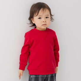 ゆうパケ送料無料 トレーナー キッズ 無地 綿100% 子供服 男の子 女の子 ユニ ベビー服 コットン 長袖 スウェット 裏毛 白 黒 春 秋 冬 長そで シンプル 通園 通学 小学生 体操着 80 90 100 110 120 130 140 150 160cm [M便 1/1]