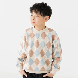 ゆうパケ送料無料 【在庫処分セール】 トレーナー キッズ 綿100％ 子供服 ベビー服 長袖 総柄 男の子 女の子 裏毛 トップス スウェット chil2 チルツー 秋冬服 通園 通学 80 90 100 110 120 130 140cm [M便 1/1]