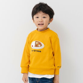 ゆうパケ送料無料 キッズ トレーナー 子供服 ベビー服 長袖 スウェット 男の子 女の子 裏毛 トップス 食べ物 イラスト ハンバーガー カレー スパゲティ プリン サガラ 刺繍 秋服 80 90 100 110 120 130cm [M便 1/1]