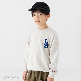 トレーナー MLB メジャーリーグ キッズ 子供服 ロゴ 刺繍 男の子 女の子 ベビー服 長袖 裏毛 ヤンキース ドジャース パドレス NY LA 秋服 スウェット 公式 グッズ 90 100 110 120 130 140 150 160cm [M便 1/1]