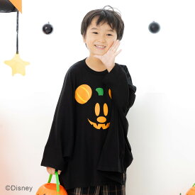 ミッキーマウス ハロウィン 仮装 衣装 キッズ ディズニー 長袖 Tシャツ ドルマン 子供服 ベビー服 男の子 女の子 ロンT キャラクター Disney ジャック・オー・ランタン ナイトメアー・ビフォア・クリスマス 秋服 80 90 100 110 120 130 140cm [M便 1/1]