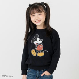 ミッキーマウス トレーナー 子供服 キッズ ベビー服 長袖 男の子 女の子 キャラクター 裏毛 トップス スウェット ディズニー Disney 秋冬服 グッズ 80 90 100 110 120 130 140cm [M便 1/1]