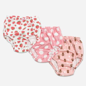ショーツ 3枚セット キッズ パンツ 女の子 子供用 下着 総柄 3P 綿100 chil2 チルツー 100 110 120cm [M便 1/1]