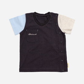 [RSL] アルトタスカル おしゃれバリアフリー 前開き 左前開き Vネック 半袖 Tシャツ 子供服 キッズ ユニバーサルデザイン スナップボタン 医療用 医療ケア 男の子 女の子 気管切開 夏 140 150 160cm