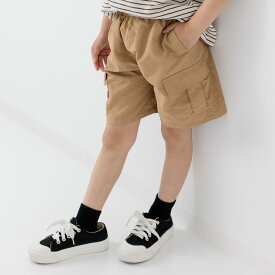 ゆうパケ送料無料 カーゴ ハーフパンツ キッズ 無地 ナイロン 子供服 ベビー服 ズボン 布帛 ショートパンツ ダンス スポーツ 薄手 男の子 半ズボン 短パン 涼しい 夏服 ボトムス chil2 チルツー 90 100 110 120 130 140 150cm [M便 1/2]