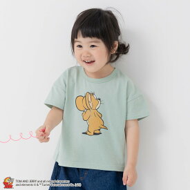 【在庫処分セール】 トムとジェリー Tシャツ キッズ 半袖 トムジェリ 子供服 ベビー服 ワイド 男の子 女の子 天竺 トップス ラグラン 綿100％ TOM&JERRY 夏服 グッズ 80 90 100 110 120 130 140cm [M便 1/2]