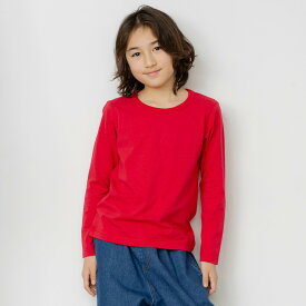 ゆうパケ送料無料 綿100％ 無地 長袖Tシャツ キッズ ロンT 子供服 男の子 女の子 ユニ コットン ベビー服 カラバリ 天竺 インナー 秋冬服 トップス 80 90 100 110 120 130 140 150 160cm chil2 チルツー [M便 1/2]