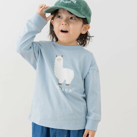 ゆうパケ送料無料 綿100% ロンT キッズ Tシャツ 長袖 ビッグシルエット 子供服 ベビー服 男の子 女の子 ユニ トップス 長そで ワイド 袖リブ プリント おもしろ かわいい 秋服 天竺 カットソー chil2 チルツー 80 90 100 110 120 130 140cm [M便 1/2]