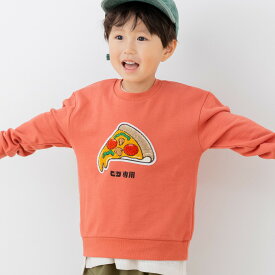 ゆうパケ送料無料 キッズ トレーナー 子供服 ベビー服 長袖 スウェット 男の子 女の子 裏毛 トップス 食べ物 イラスト ハンバーガー カレー スパゲティ プリン サガラ 刺繍 秋服 80 90 100 110 120 130cm [M便 1/1]