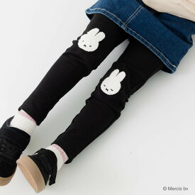 ミッフィー 10分丈 レギンス キッズ パンツ 子供服 ベビー服 女の子 ストレッチ 刺繍 miffy 秋冬服 80 90 100 110 120 130cm [M便 1/2]