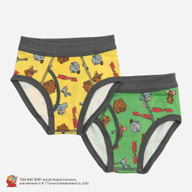 ブリーフ 2枚セット キッズ トムとジェリー パンツ 子供用 下着 総柄 2P 綿100 男の子 TOM&JERRY キャラクター 100 110 120cm [M便 1/1]
