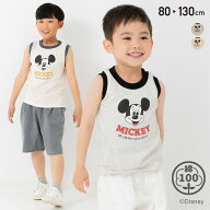 ミッキーマウス タンクトップ ノースリーブ キッズ 子供服 ベビー服 男の子 キャラクター 綿100％ トップ…