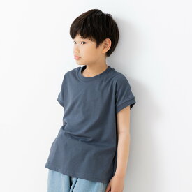 ゆうパケ送料無料 フレンチスリーブ Tシャツ キッズ ビッグシルエット 無地 女の子 子供服 ベビー 夏服 シンプル 90 100 110 120 130 140 150cm [M便 1/2]